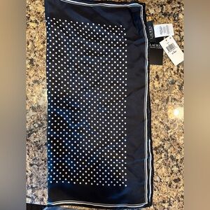 Ralph Lauren Black with White Polka Dots scarf